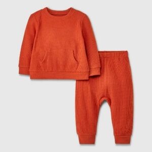 Baby Thermal Ribbed Top & Bottom Set.